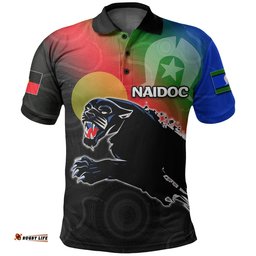 Naidoc Panthers Polo Shirt Flag