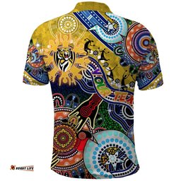 Custom NAIDOC Week 2024 Richmond Tiger Polo Shirt Australia Aboriginal Dot Painting