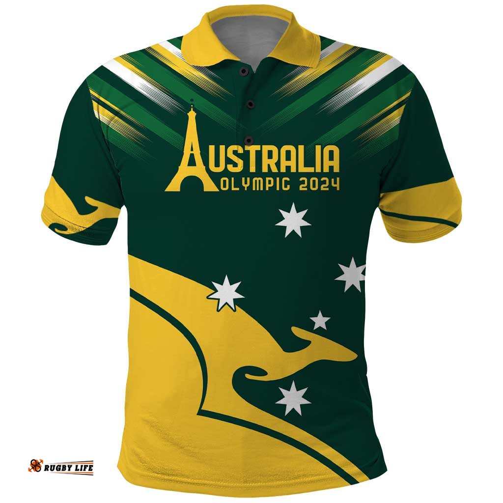 Personalised Australia Go Paris 2024 Polo Shirt National Color Ver2