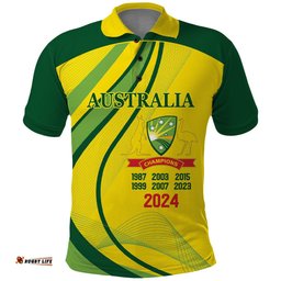 Australia Cricket World Cup 2024 Polo Shirt Aussie Make Champions