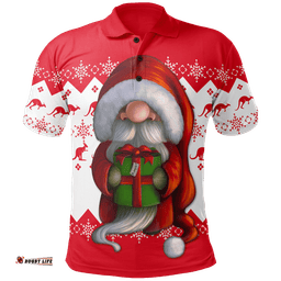 Australia Christmas Polo Shirt - Christmas Gnome Shirt