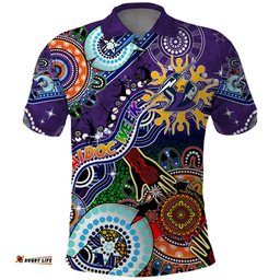 Personalised Storm NAIDOC Week 2024 Polo Shirt Australia Aboriginal Dot Painting
