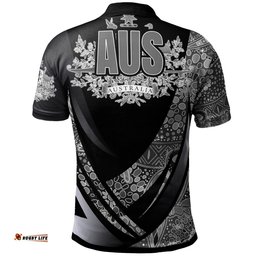 Polo Shirt - Australia Coat Of Arms Aboriginal Patterns