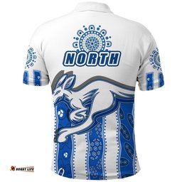 Melbourne Kangaroos Polo Shirt Indigenous North - Roos White