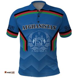 Custom Afghanistan Cricket Polo Shirt Afghan Coat Of Arm with Special Flag