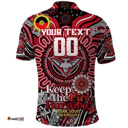 Custom Essendon Bombers NAIDOC Week 2024 Polo Shirt Mascot Football