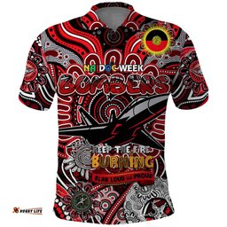 Custom Essendon Bombers NAIDOC Week 2024 Polo Shirt Mascot Football