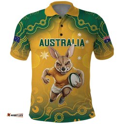 Custom Australia Rugby 2024 Polo Shirt Go Wallabies Aboriginal Pattern