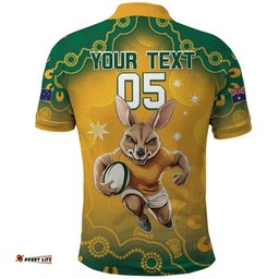 Custom Australia Rugby 2024 Polo Shirt Go Wallabies Aboriginal Pattern