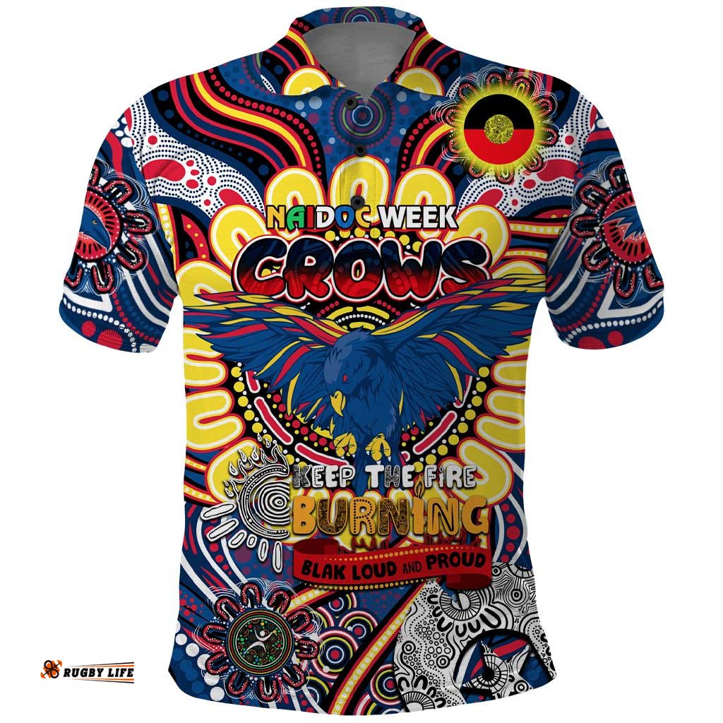 Custom Adelaide Crows NAIDOC Week 2024 Polo Shirt Mascot Football