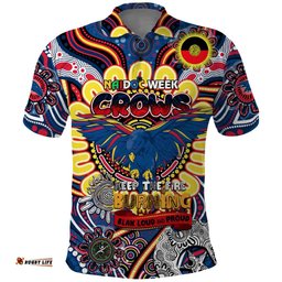 Custom Adelaide Crows NAIDOC Week 2024 Polo Shirt Mascot Football