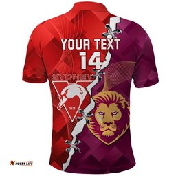 Custom Swans And Lions Football Polo Shirt 2024 Go Champions Final Dynamic Version
