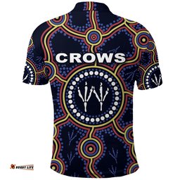 Custom Personalised Adelaide Polo Shirt Indigenous Crows Footprint