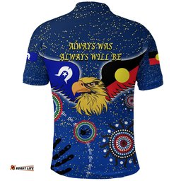 Custom Personalised Naidoc Eagles West Coast Polo Shirt Aboriginal Style