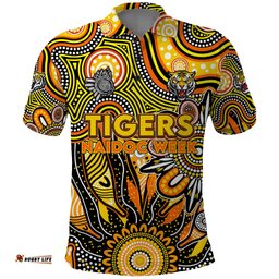 Personalised Tiger NAIDOC Week 2024 Polo Shirt Aussie Aboriginal Art