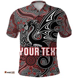 Custom Personalised St. George Dragons Polo Shirt Unique Indigenous