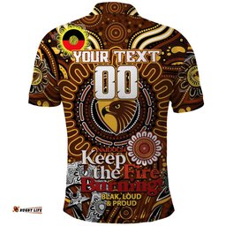Custom Hawthorn Hawks NAIDOC Week 2024 Polo Shirt Mascot Football