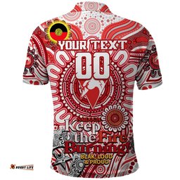 Custom Sydney Swans NAIDOC Week 2024 Polo Shirt Mascot Football