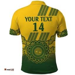 Custom Australia Matildas Polo Shirt Aussie Aboriginal Gold Version