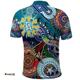 Custom NAIDOC Week 2024 Port Adelaide Power Polo Shirt Australia Aboriginal Dot Painting