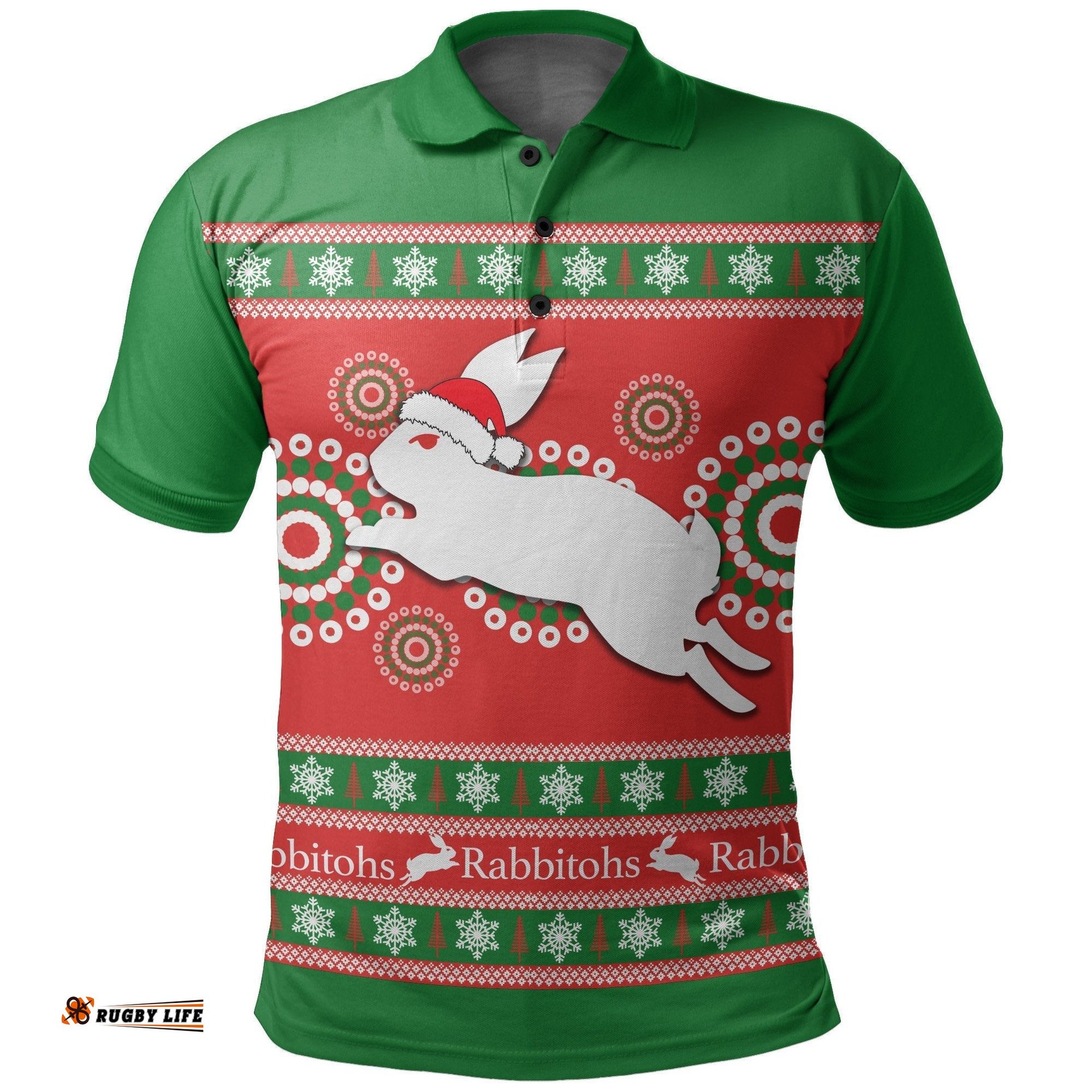 Rabbitohs Christmas Polo Shirt