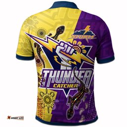 Storm Aboriginal Rugby Custom Polo Shirt - The Indigenous Storm Thunder Catcher RLT13