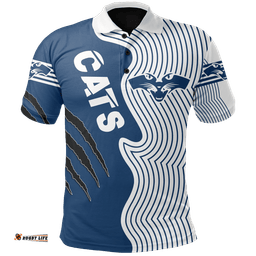 Custom Personalised Geelong Polo Shirt Cats Indigenous