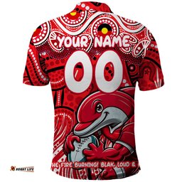Custom Australia NAIDOC Week 2024 Polo Shirt Dolphins Mascot Keep The Fire Burning
