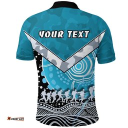 Custom Personalised Power Anzac Day Polo Shirt Port Adelaide Lighting