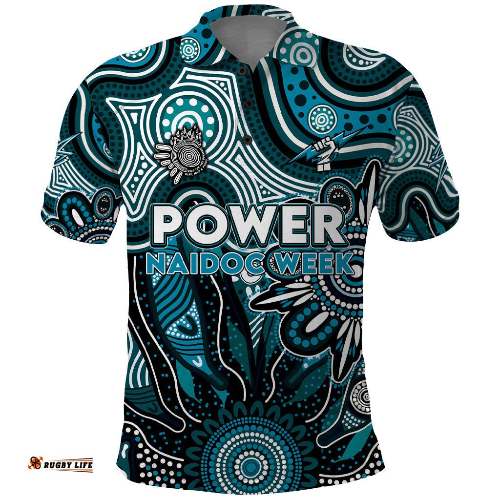 Personalised Power NAIDOC Week 2024 Polo Shirt Aussie Aboriginal Art