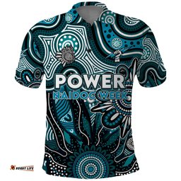 Personalised Power NAIDOC Week 2024 Polo Shirt Aussie Aboriginal Art