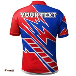 Custom Polo Shirt - Australia Flag Color And Coat Of Arm
