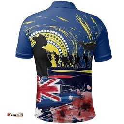 Australia Polo Shirt Anzac Day Lest We Forget No.1