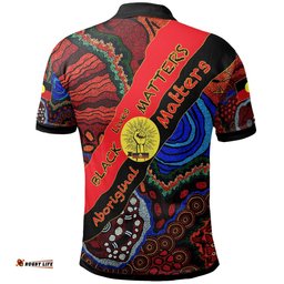 Polo Shirt, Black Live Matter & Aboriginal Patterns