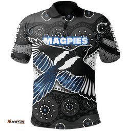 Custom Personalised Magpies Polo Shirt Collingwood Special Version