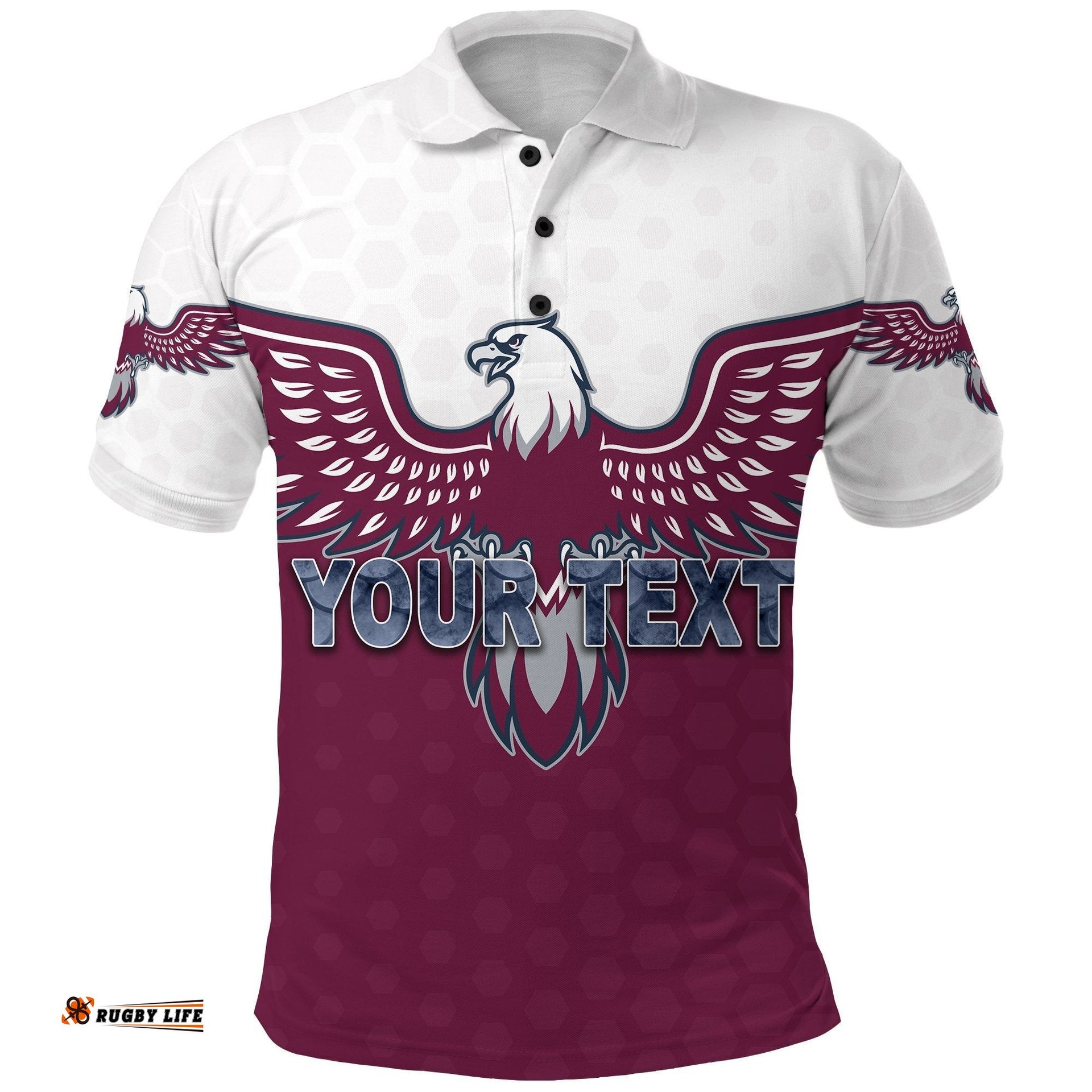 Custom Personalised Warringah Polo Shirt Sea Eagles