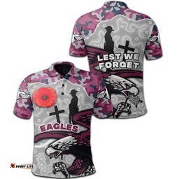 Sea Eagles Polo Shirt Anzac Day Aboriginal style