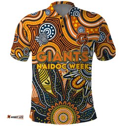 Personalised Giants NAIDOC Week 2024 Polo Shirt Aussie Aboriginal Art