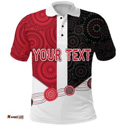 Custom Personalised Saints Polo Shirt Indigenous