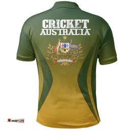 Polo Shirt - Cricket Shirt Australian Coat Of Arms - Unisex