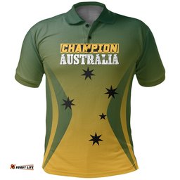 Polo Shirt - Cricket Shirt Australian Coat Of Arms - Unisex
