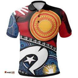Polo Shirt - Australian NAIDOC Aboriginaland Torres Strait Islands Flags