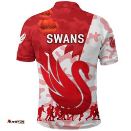 Sydney Swans Polo Shirt Anzac Vibes