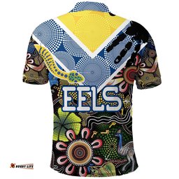 Custom Personalised Parramatta Eels Polo Shirt Aboriginal Ethnic Style