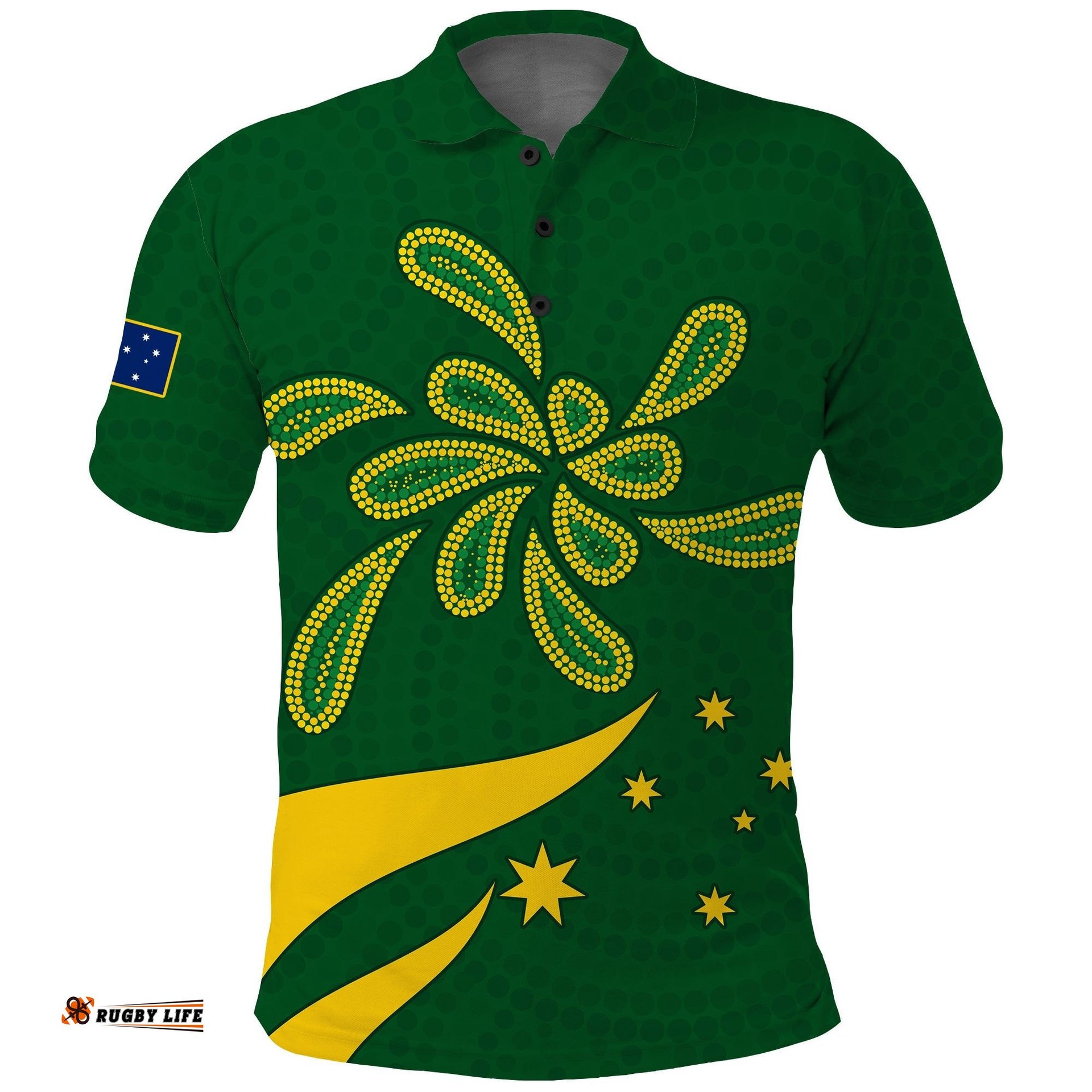 Green and Gold Polo Shirt Australia National Colours