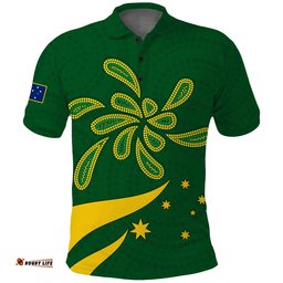 Green and Gold Polo Shirt Australia National Colours