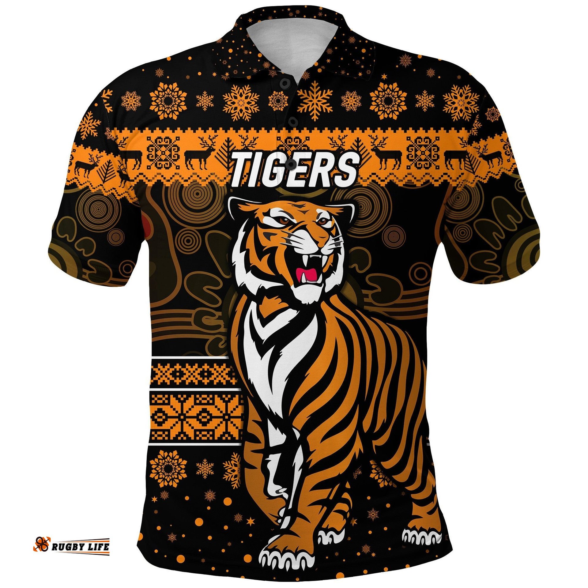 Custom Personalised Wests Tigers Polo Shirt Christmas Simple Style