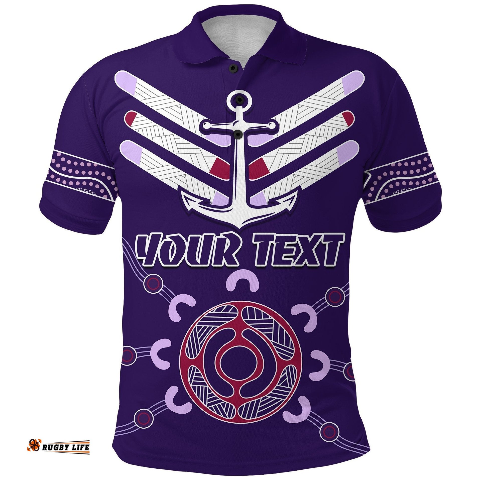 Custom Personalised Dockers Polo Shirt Indigenous Fremantle