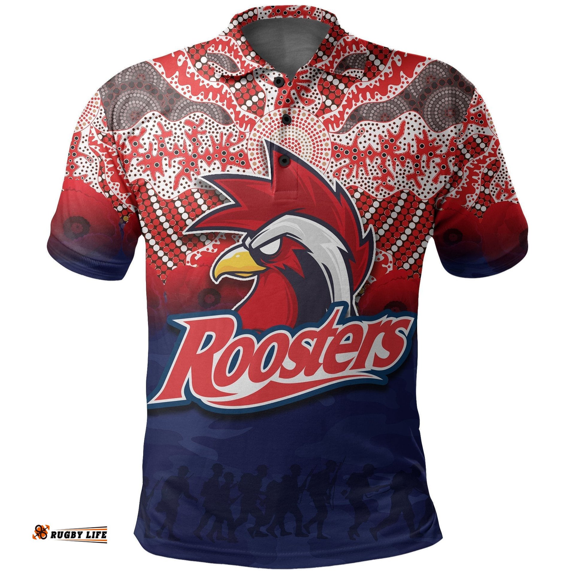 Custom PersonalisedRoosters Polo Shirt In Loving Memory