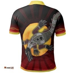 Polo Shirt - Aboriginal Crocodile with the Sydney Opera House